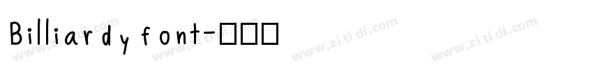 Billiardy font字体转换